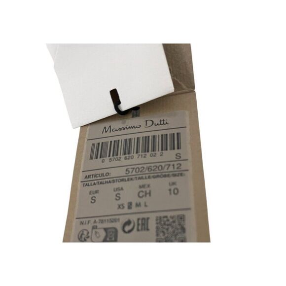 Massimo Dutti Women Cardigan Sweater S Cream Wool Gold Button 5702/620 NWD - Picture 8 of 16